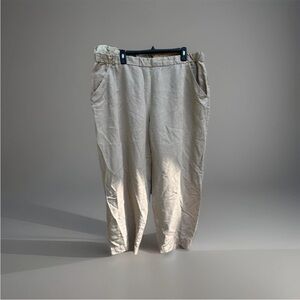 Eileen Fisher Tan Pull On Pants Size 1X Tencel Linen